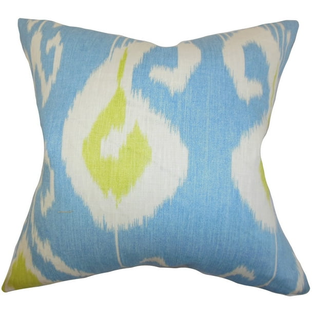 The Pillow Collection Cleon Ikat Bedding Sham Gray Queen/20 x 30, 